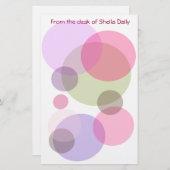 Personalisierte Stationäre Blasenpfeifen Briefpapier (Vorne/Hinten)