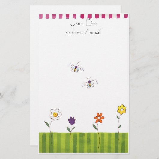 Personalisierte Stationäre Briefpapier (Vorne/Hinten)