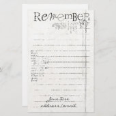 Personalisierte Stationäre Briefpapier (Vorne/Hinten)