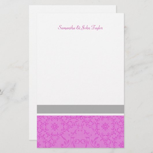 Personalisierte Stationäre Hochzeit Dankeschön Hin Briefpapier (Vorne/Hinten)