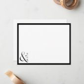 Personalisierte Stationerie für das Minimal-Paar Mitteilungskarte (Vorderseite/Rückseite Beispiel)