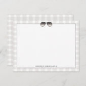 Personalisierte Stationerie für Männer-Aviatoren Mitteilungskarte (Vorne/Hinten)