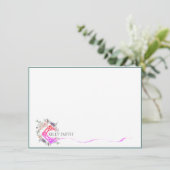 Personalisierte Stationery Elegante Moderne Kunst, Dankeskarte (Stehend Vorderseite)