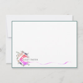 Personalisierte Stationery Elegante Moderne Kunst, Dankeskarte