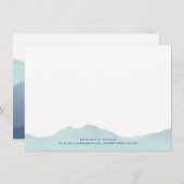 Personalisierte Stationery-Flachkarten für Gebirgs Mitteilungskarte (Vorne/Hinten)