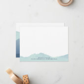 Personalisierte Stationery-Flachkarten für Gebirgs Mitteilungskarte (Vorderseite/Rückseite Beispiel)