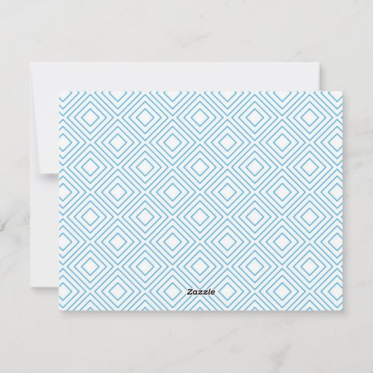 Personalisierte Stationierflachkarte | blau Feiertagskarte (Rückseite)