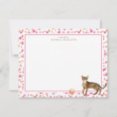 Personalisierte Stationierung der Abyssinian Cat Mitteilungskarte (Vorderseite)