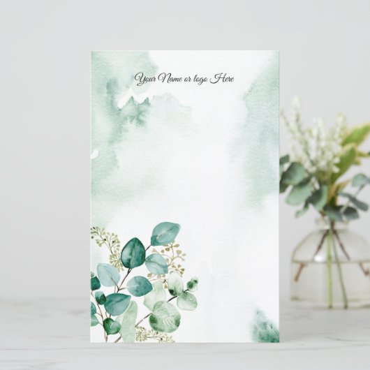 Personalisierte Stationierung Eukalyptus (Stehend Vorderseite)