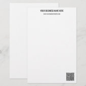 Personalisierte Stationierung für den QR-Code Briefpapier (Vorne/Hinten)