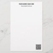 Personalisierte Stationierung für den QR-Code Briefpapier (Vorderseite)