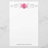 Personalisierte Stationierung in Rosa Briefpapier (Vorderseite)