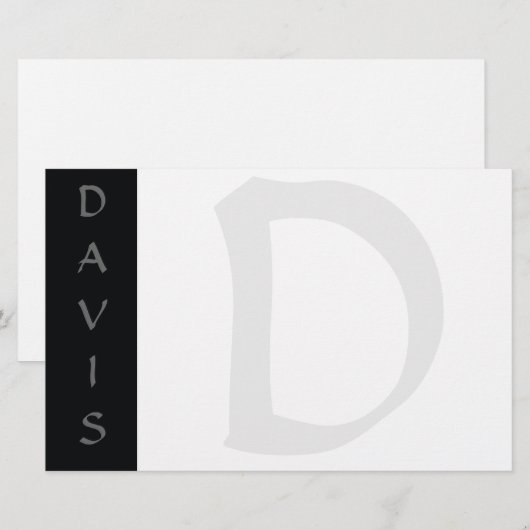 Personalisierte Stationierung oder Einladung Briefpapier (Vorne/Hinten)