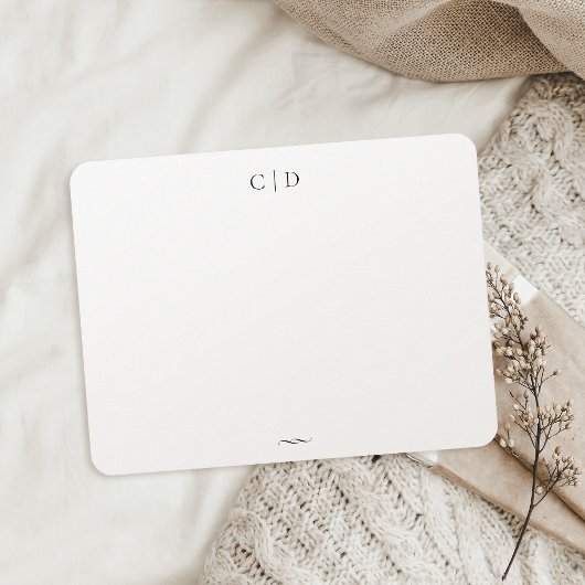 Personalisierte Stationierung von Classic Elegance Mitteilungskarte