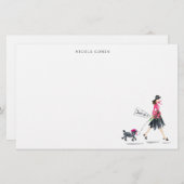 Personalisierte Stationierung von Frauen Briefpapier (Vorne/Hinten)