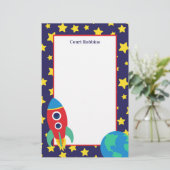 Personalisierte Stationierung von Space Rocket (Stehend Vorderseite)