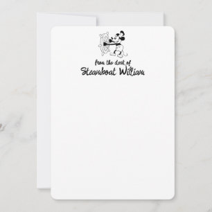 Personalisierte Steamboat Willie Note Card Dankeskarte