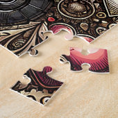 Personalisierte Steampunk-Herzen, Blume und Gears Puzzle (Seite)