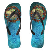 Personalisierte Steampunk-Rusty Gears Badesandalen (Fußbett)