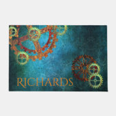 Personalisierte Steampunk-Rusty Gears Fußmatte (Vorderseite)