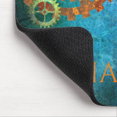 Personalisierte Steampunk-Rusty Gears   Mousepad (Ecke)