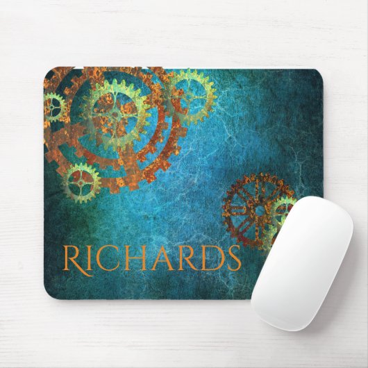 Personalisierte Steampunk-Rusty Gears   Mousepad (Mit Mouse)