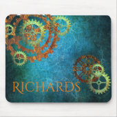 Personalisierte Steampunk-Rusty Gears   Mousepad (Vorne)