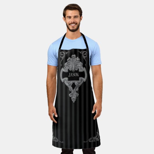 Personalisierte Steampunk-Überdruck-Schürze Schürze (Getragen)