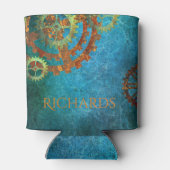 Personalisierte Steampunk-Uhrwerk Dosenkühler (Rückseite)