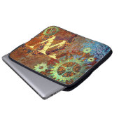 Personalisierte Steampunk-Uhrwerk Laptopschutzhülle (Vorne Knopf)