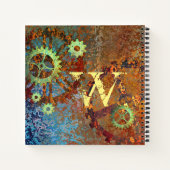 Personalisierte Steampunk-Uhrwerk Notizblock (Rückseite)