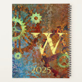 Personalisierte Steampunk-Uhrwerk Planer (Rückseite)