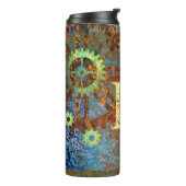 Personalisierte Steampunk-Uhrwerk Thermosbecher (Nach links gedreht)