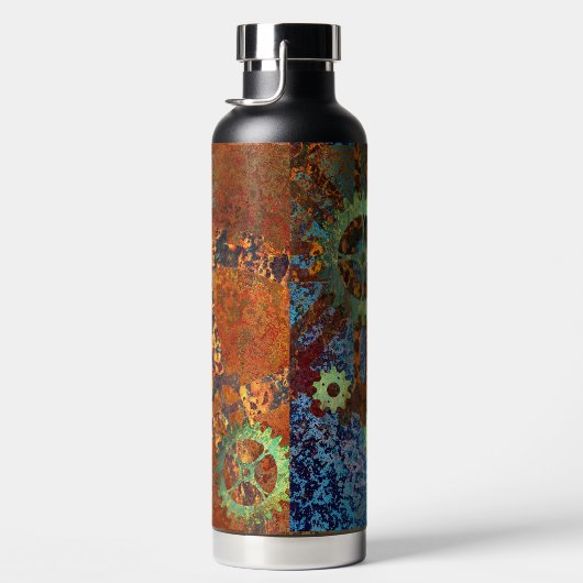 Personalisierte Steampunk-Uhrwerk Trinkflasche (Rechts)