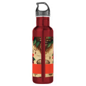 Personalisierte Steampunkfluggesellschaft mit Poin Edelstahlflasche (Rückseite)