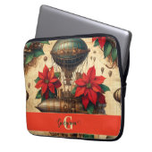 Personalisierte Steampunkfluggesellschaft mit Poin Laptopschutzhülle (Vorderseite Links)