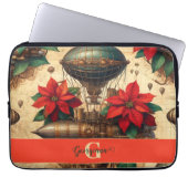 Personalisierte Steampunkfluggesellschaft mit Poin Laptopschutzhülle (Vorderseite)