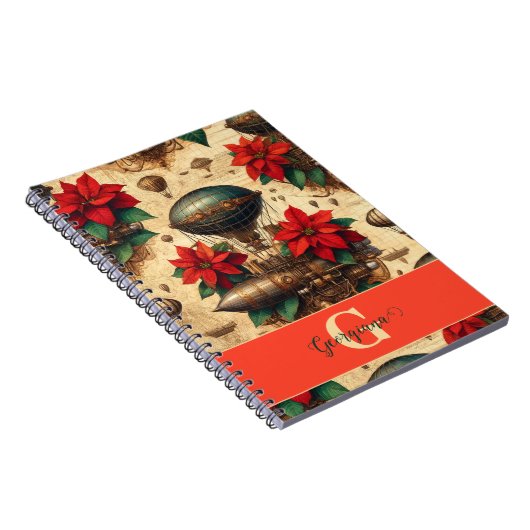 Personalisierte Steampunkfluggesellschaft mit Poin Notizblock (Rechte Seite)