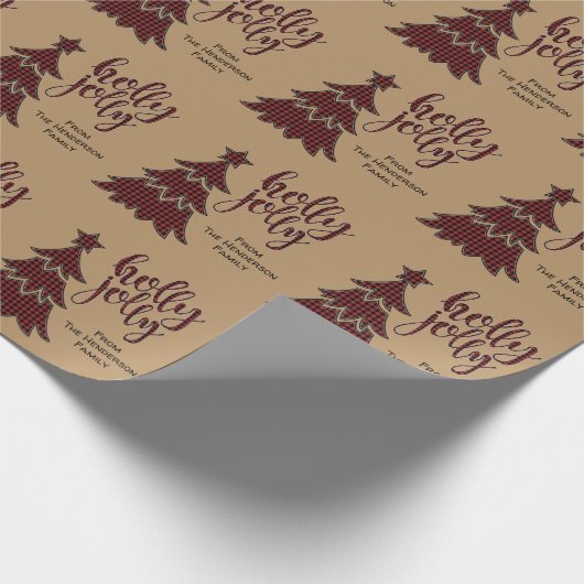 Personalisierte Stechpalme lustiges Geschenkpapier (Ecke)