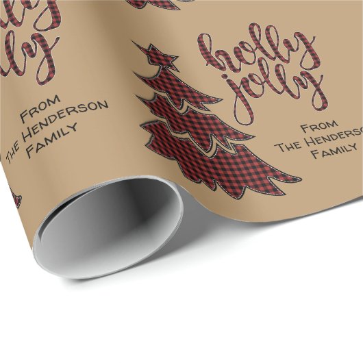 Personalisierte Stechpalme lustiges Geschenkpapier (Rolleneckpunkt)