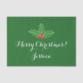 Personalisierte Stechpalme verlässt Seidenpapier (Vorderseite)