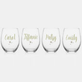 Personalisierte, stemless Glass Tumblers Weinglas Ohne Stiel (Vorderseite)
