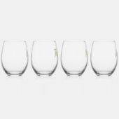 Personalisierte, stemless Glass Tumblers Weinglas Ohne Stiel (Rechts)