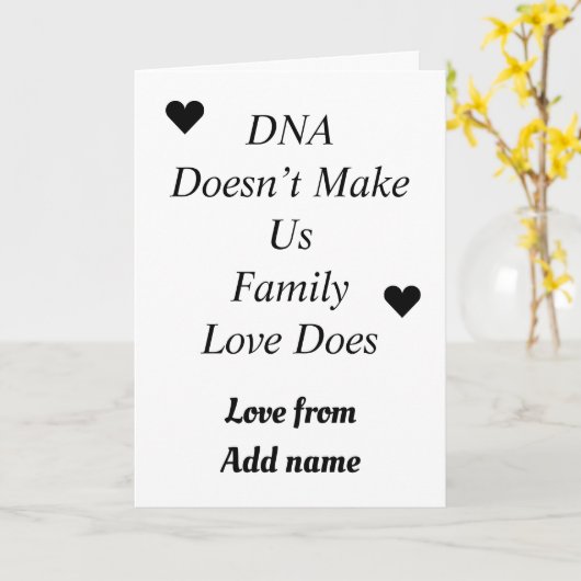 Personalisierte Step-Eltern- oder Kinderkarte Karte (Gelbe Blume)