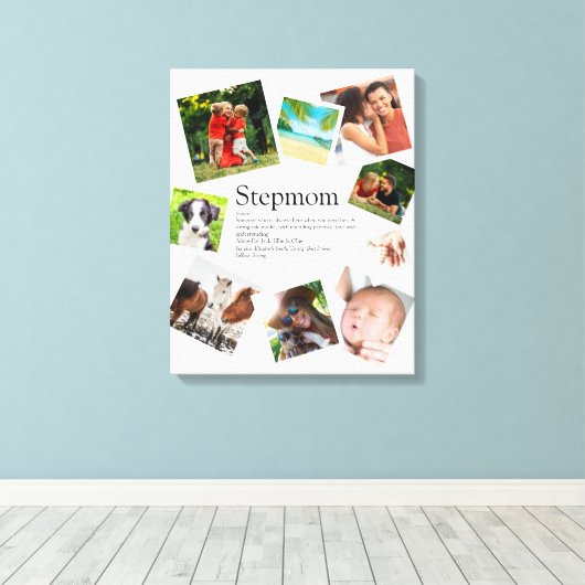 Personalisierte Stepama Definition 9 FotoCollage Leinwanddruck (Insitu (Holzboden))