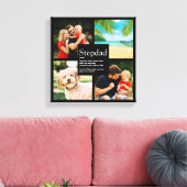 Personalisierte Stepdad Definition 4 Foto Schwarz Leinwanddruck (Insitu (Wohnzimmer))