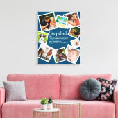 Personalisierte Stepdad Definition 9 Foto Blau Leinwanddruck (Insitu (Wohnzimmer))