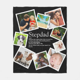 Personalisierte Stepdad Definition 9 FotoCollage Fleecedecke