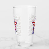 Personalisierte Sterne an Streifen Baseball Glas (Rechts)