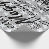 Personalisierte Sterne und Namen Geschenkpapier (Ecke)